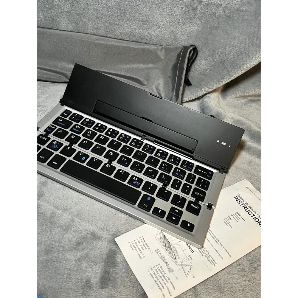 Geyes Folding Bluetooth Keyboard Portable Wireless iPad iPhone Android Tablet